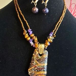 New Handmade Necklace Whith Earrings